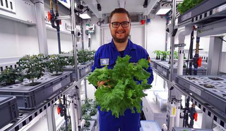 Paul Zabel showing off his crop.